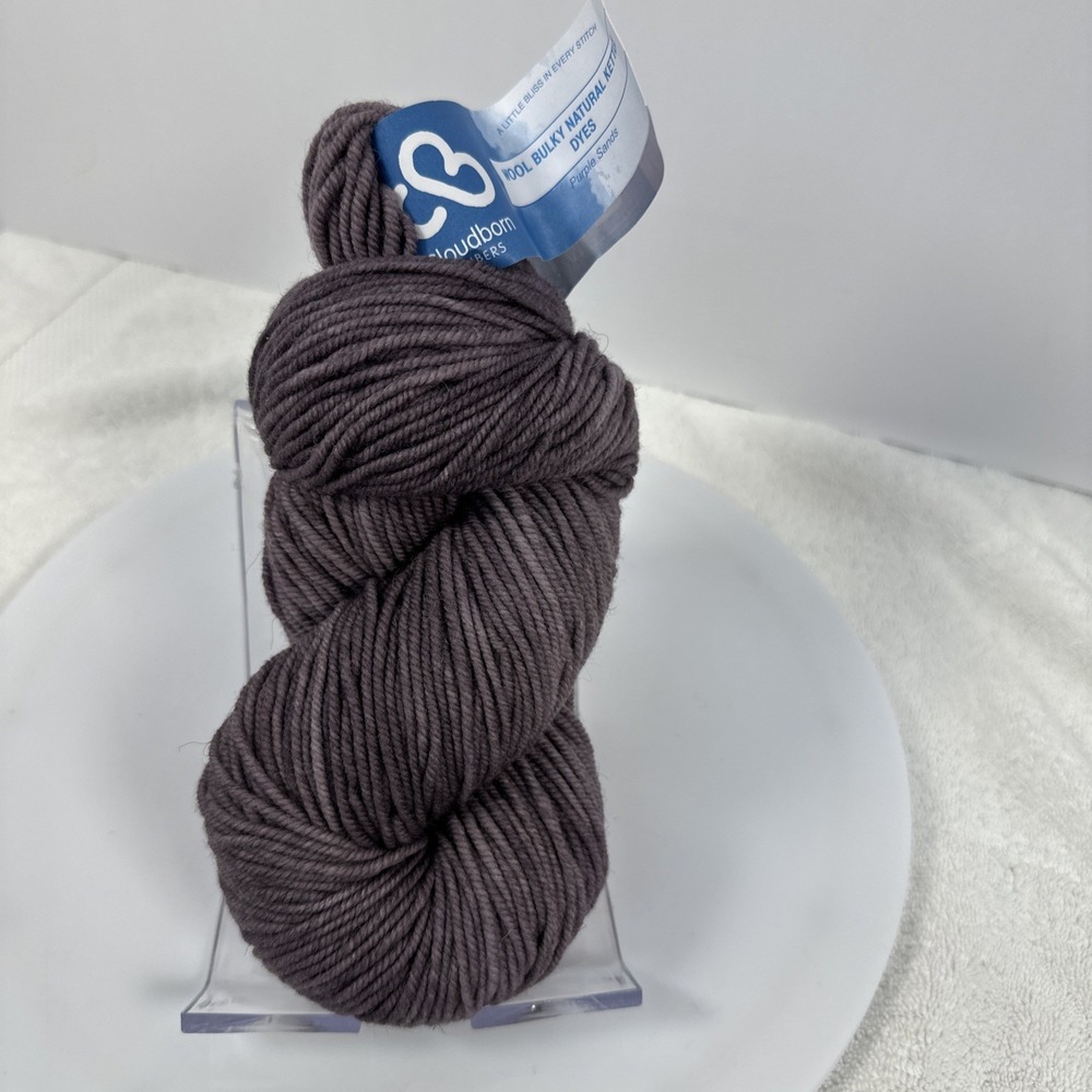 CLOUDBORN FIBERS YARN  100% Highland Wool Purple Sands #45-010 212yds‎ Peru